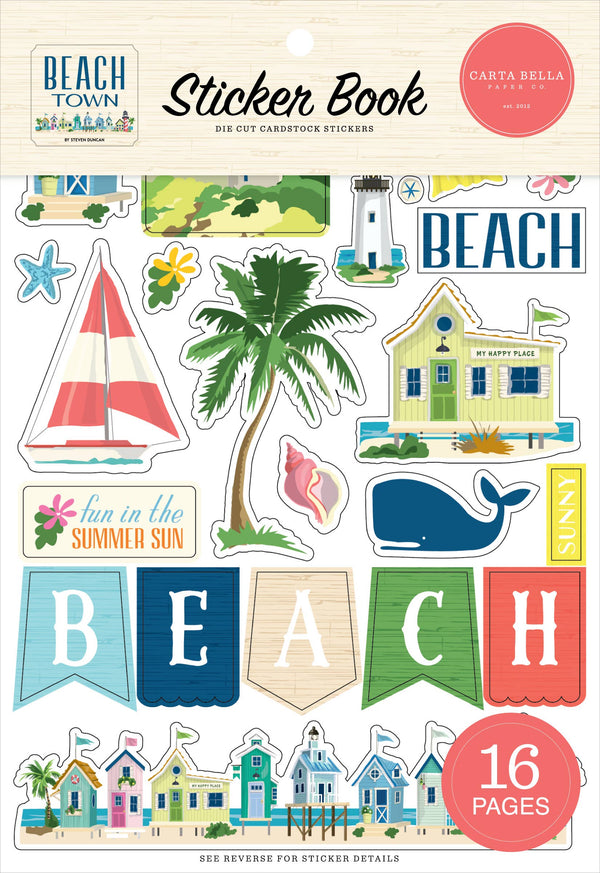 Beach Town Sticker Book