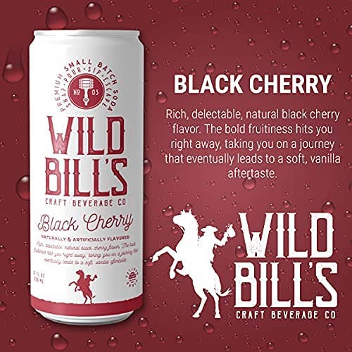 Black Cherry: Premium Cane Sugar Soda - 12oz Can