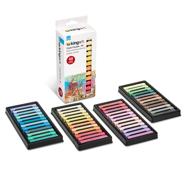 Square Chalk Pastels - 48 Colors