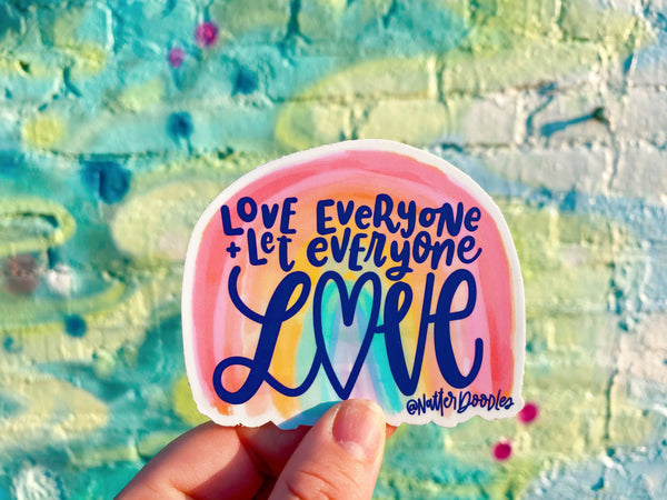 Love Everyone Rainbow Sticker