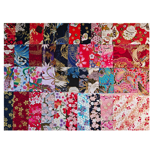 40-Piece Cotton 2.5'' x 10'' Mini Strips - Crimson Garden Collection