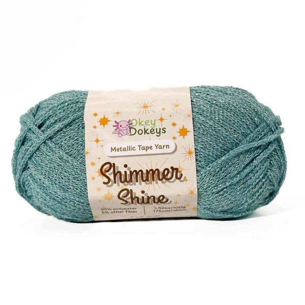 Metallic Shimmer Ribbon Yarn – Lightweight Tube Tape Yarn for Crochet Bags, Accessories & Decorative Projects (100g)