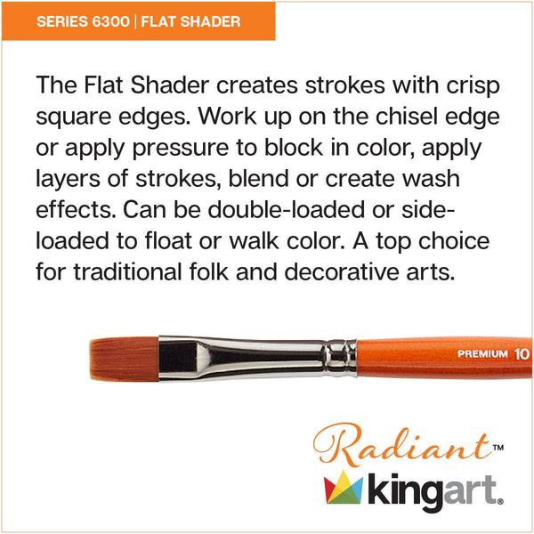 Radiant™ 6300 Flat Golden Synthetic Brush Set - 7 pc