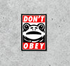 Portland Frog "Don't Obey" vinyl sticker