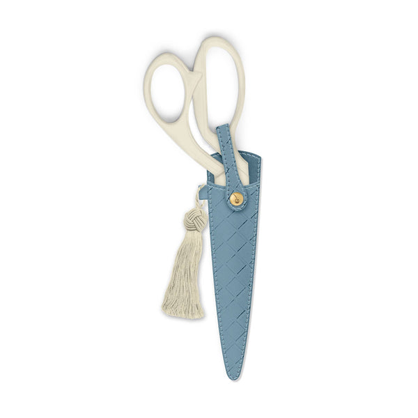 Ivory and Gold Heirloom Scissors with Case | Dusk Blue