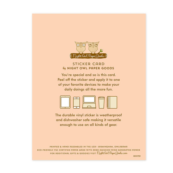 Latte Sticker Thank You Card