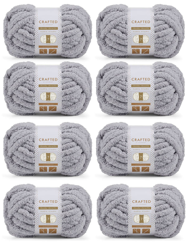 Chunky Chenill Yarn | 8oz/227g | Jumbo #7 | Pack of 8