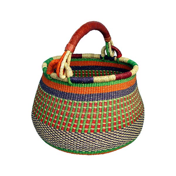 African Bolga Baskets : Pot-Shaped Basket (G-161)