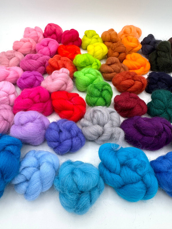 100 colors Needle Felting Wool 100% Merino Wool/Spinning/Super soft 21 Micron
