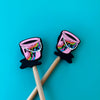 Knitting Needle Point Protectors - F*ck It Bucket Rainbow