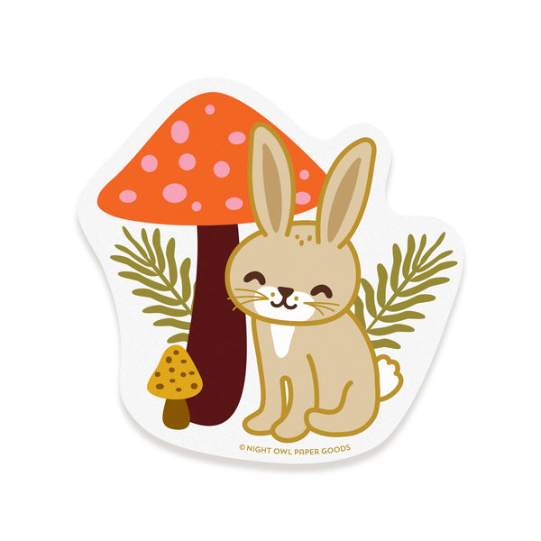 Woodland Rabbit Sticker Birthday Card - Easter