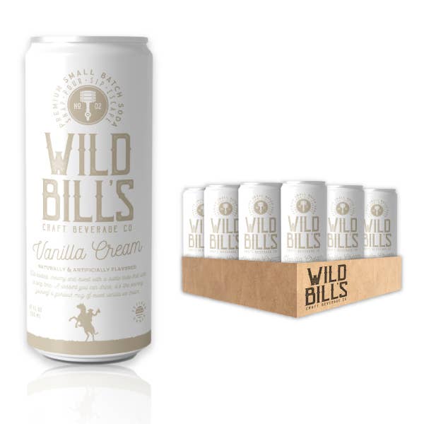 Vanilla Cream: Premium Cane Sugar Soda - 12oz Can