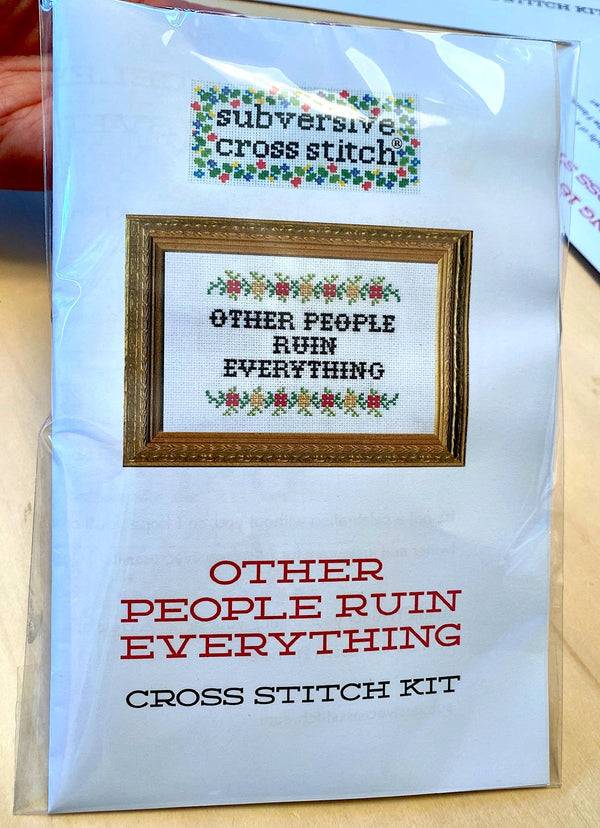 Stop Freaking Out – Deluxe Cross Stitch Kit