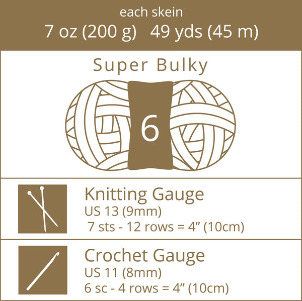 Chunky Heather Yarn | 7oz/200g | Super Bulky #6