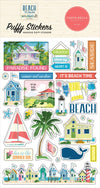 Beach Town Puffy Stickers