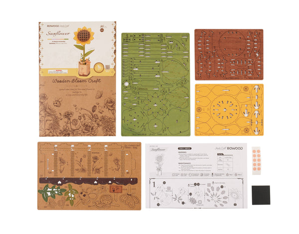 Sunflower - 3D Wooden Flower Puzzles