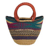 African Bolga Baskets : Open Weave Mini Tote (G-133W)