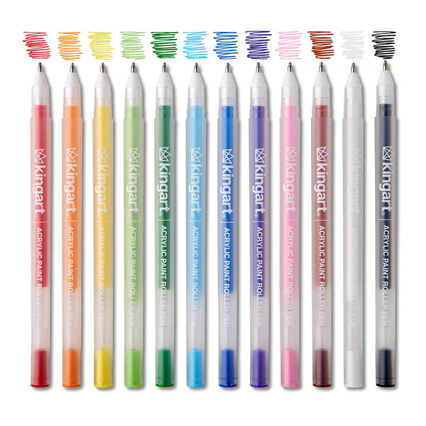 Acrylic Paint Roller Pens – 12 Classic Colors
