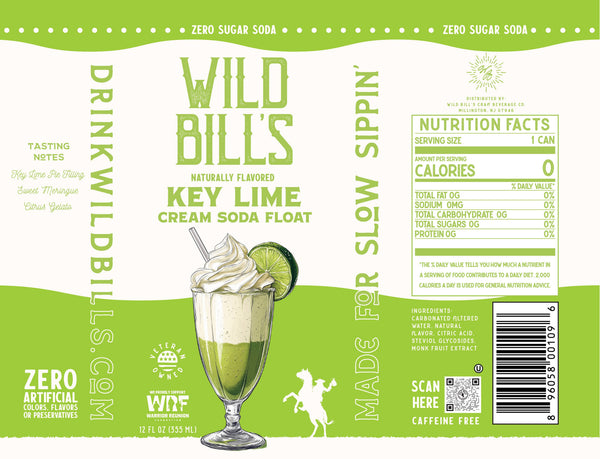 Key Lime - Zero Sugar Soda - 12oz Can