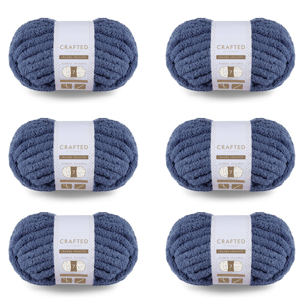 Chunky Chenill Yarn | 8oz/227g | Jumbo #7 | Pack of 6