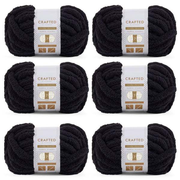 Chunky Chenill Yarn | 8oz/227g | Jumbo #7 | Pack of 6