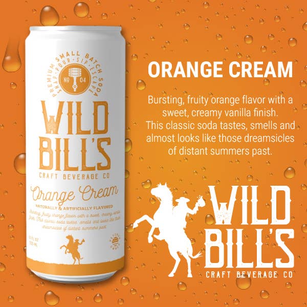Orange Cream: Premium Cane Sugar Soda - 12oz Can