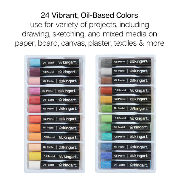 Oil Pastels - 24 Colors