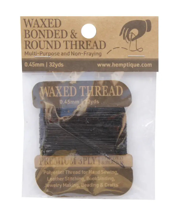 MULTI-PURPOSE 0.45MM WAXED BONDED ROUND POLY THREAD CARD