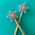 Knitting Needle Point Protectors - Rainbow Bright Star 80s