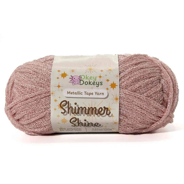 Metallic Shimmer Ribbon Yarn – Lightweight Tube Tape Yarn for Crochet Bags, Accessories & Decorative Projects (100g)