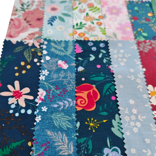 40-Piece Cotton 2.5'' x 10'' Mini Strips - Blossom Breeze Collection