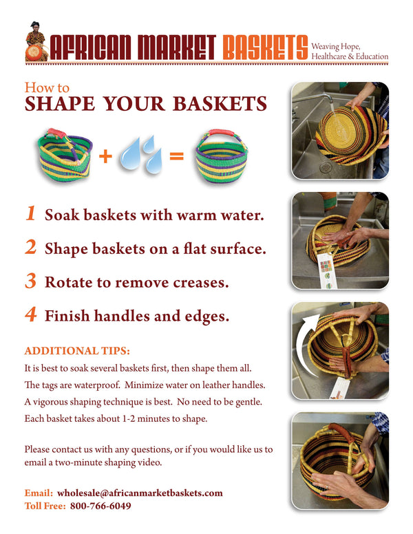 African Bolga Baskets : Pot-Shaped Basket (G-161)