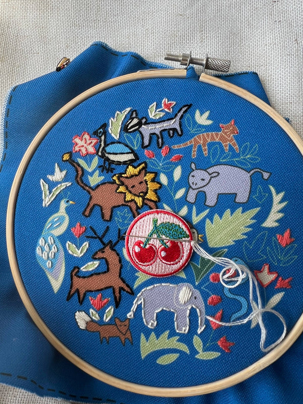 Cherry Embroidery Needle Minder