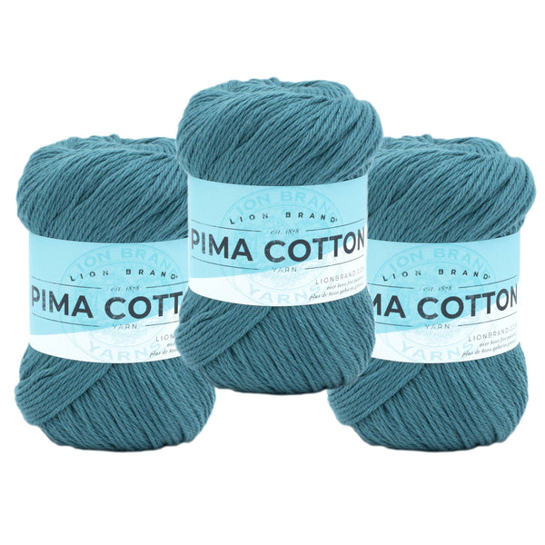 Lion Brand Yarn Pima Cotton 3 Pack