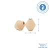 Unfinished Wooden Bicone Beads - 1"