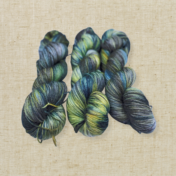Forest Moss - Hand-Dyed Superwash Merino Yarn - Jadawoo Designs