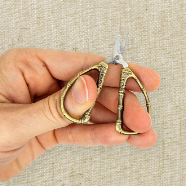 Thread Snips - Bronze Bamboo Tiny Scissors