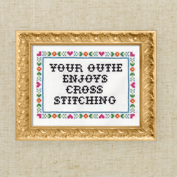 Your Outie Enjoys Cross Stitching – Cross Stitch Kit