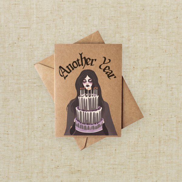 Goth Girl Birthday Card 