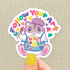 Artsy Hamster Vinyl Sticker