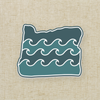 Oregon Waves Sticker - 3.5" Vinyl Sticker