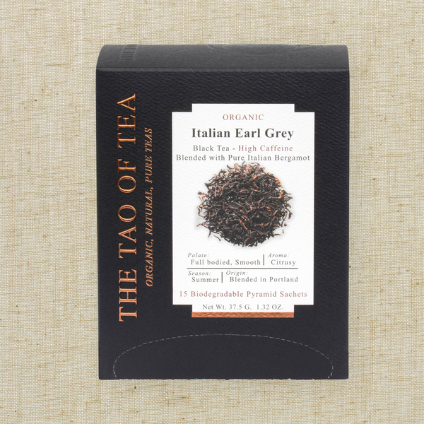 Italian Earl Grey Tea – Pyramid Sachets (15 Count Box)