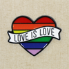 Enamel Pin - "Love Is Love" - Pride Rainbow Heart