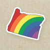 Oregon Rainbow Sticker (3”)