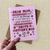 "Dear Mom You Were Right…" Card