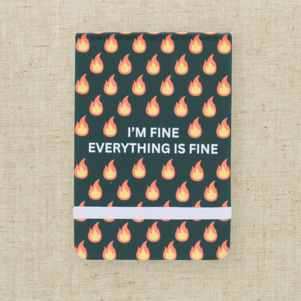 Leatherette Pocket Journal I'm Fine Everything is Fine