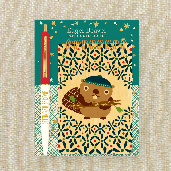 Eager Beaver Pen + Notepad Set