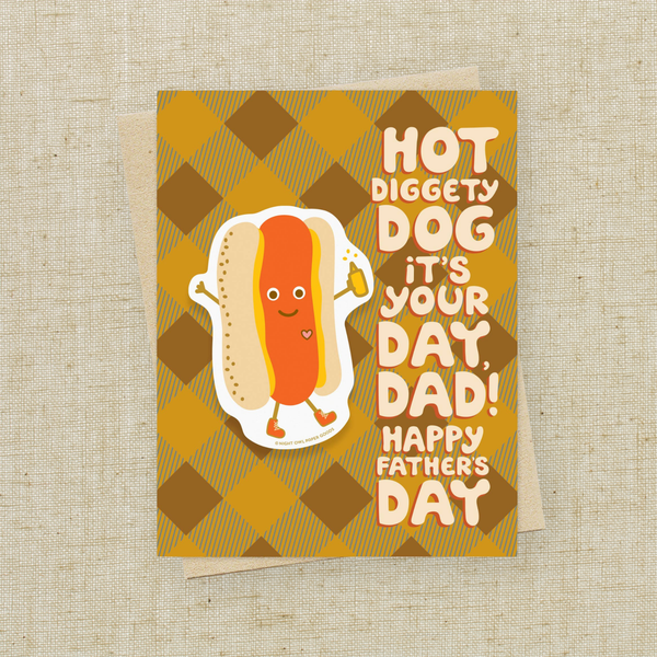 Hot Dog Dad Sticker Card