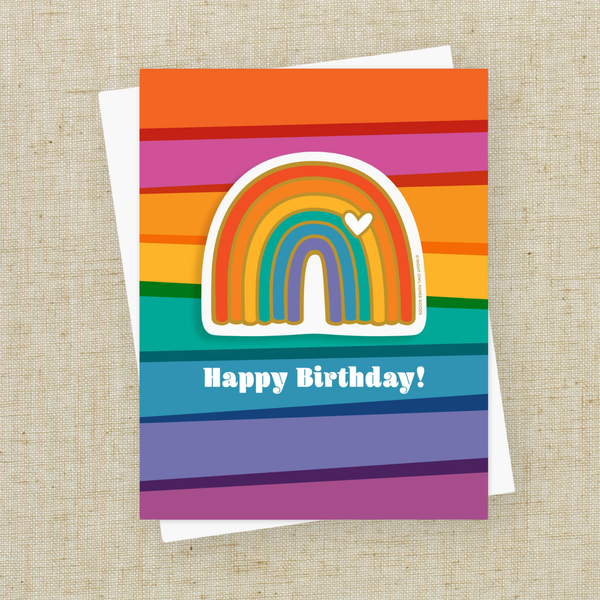 Rainbow Sticker Birthday Card