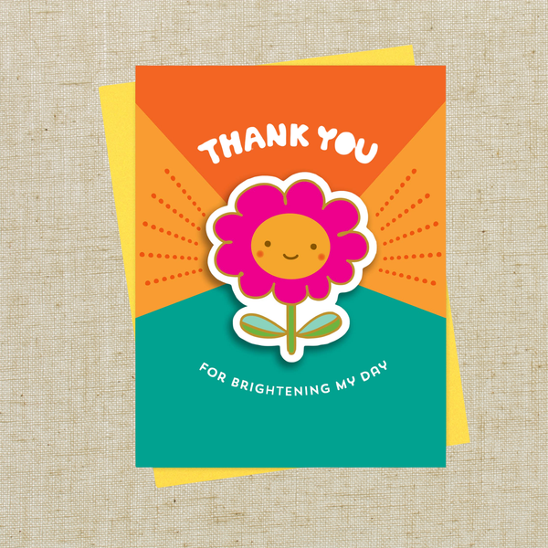 Bright Day Sticker Thank You Card